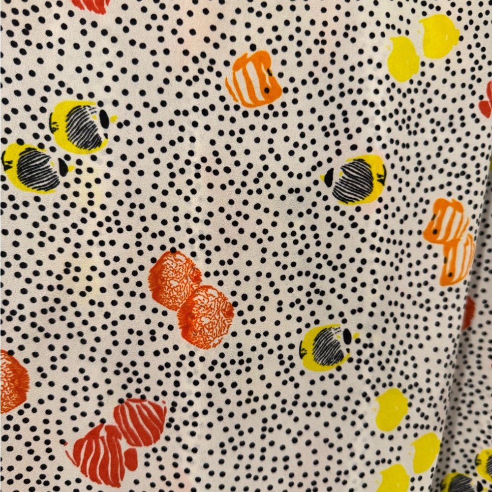 Zara Polka Dot Blouse with Colorful Accents - Picture 8 of 8